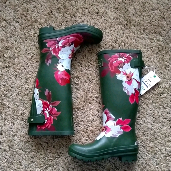 Joules Shoes - Joules welly print floral tall rain boots